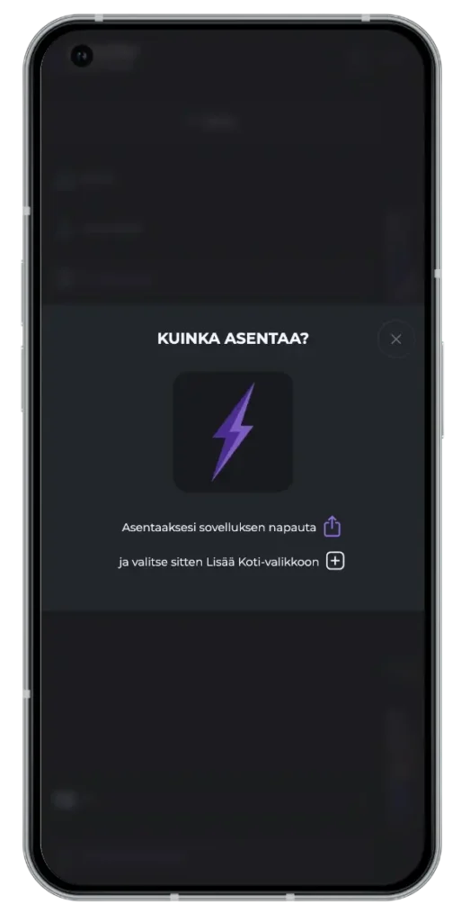sovelluksen lataaminen